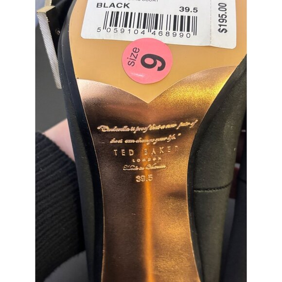 Ted Baker London Black Heels With Bow Detail Size 9 - Picture 7 of 8